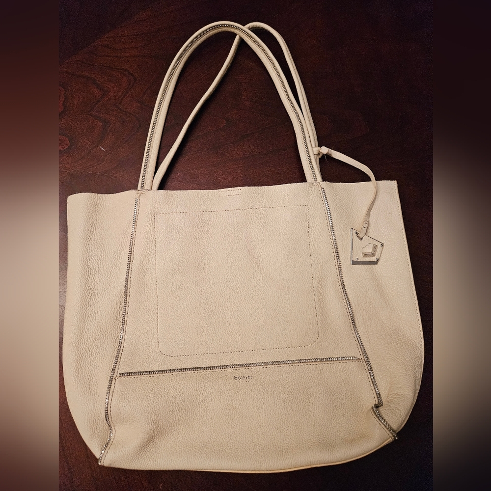 Botkier Cream Leather Tote Bag